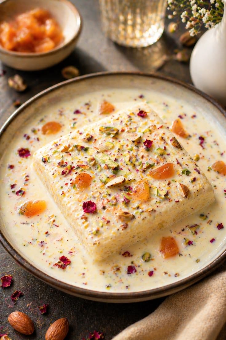 apricot delight dessert recipe creamy indian sweet with nuts easy shahi dessert idea