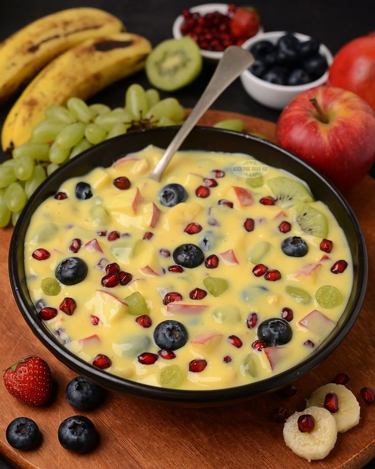 fruit custard (eggless)