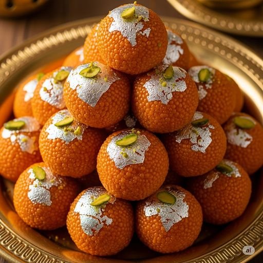 golden bites of joy – motichoor laddoo