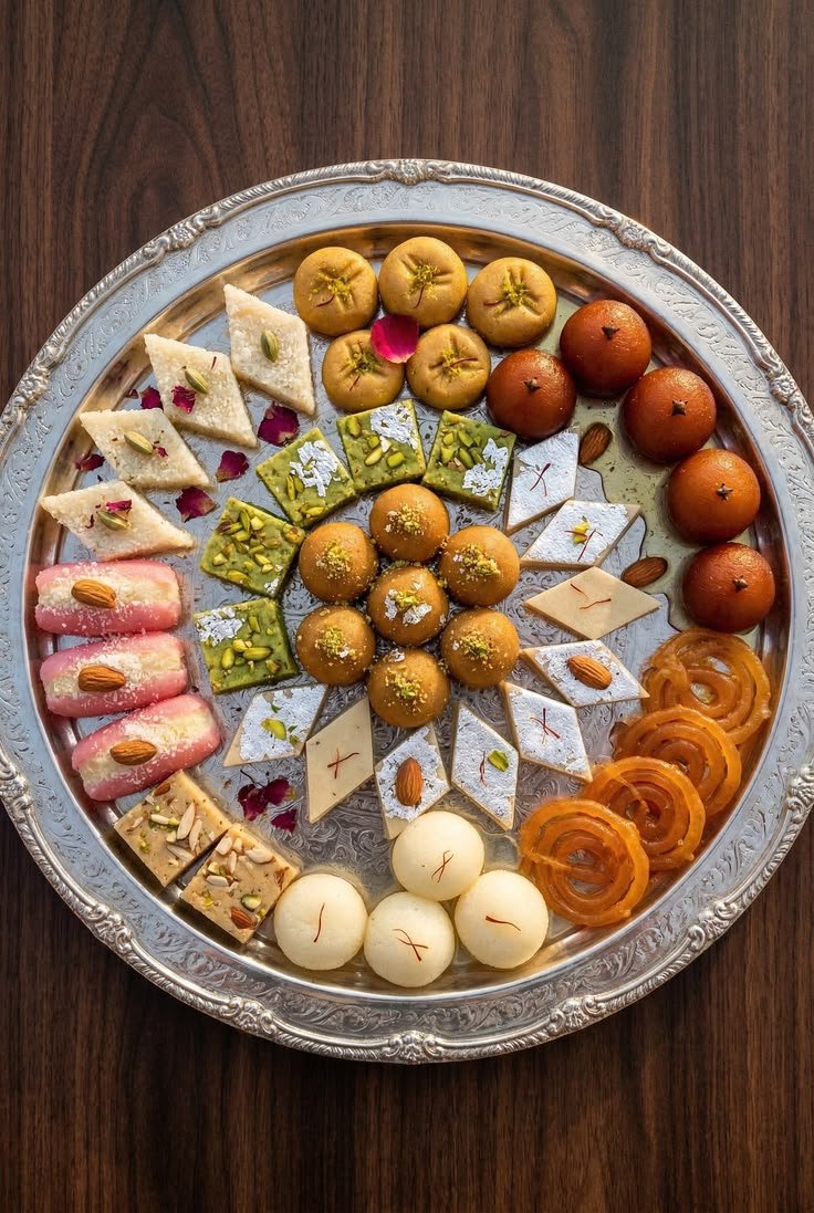 silky indian sweets platter ✨🍬