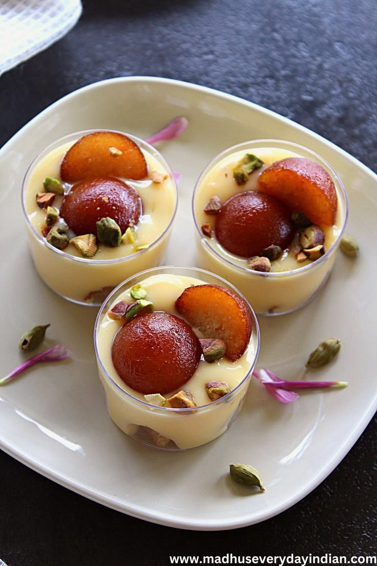 Home the best custard gulab jamun (indian fusion dessert)